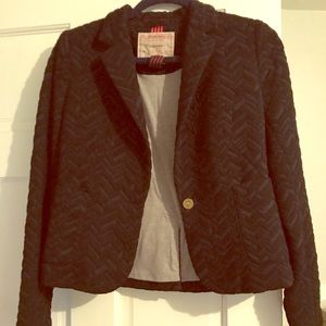 Anthropologie chevron blazer